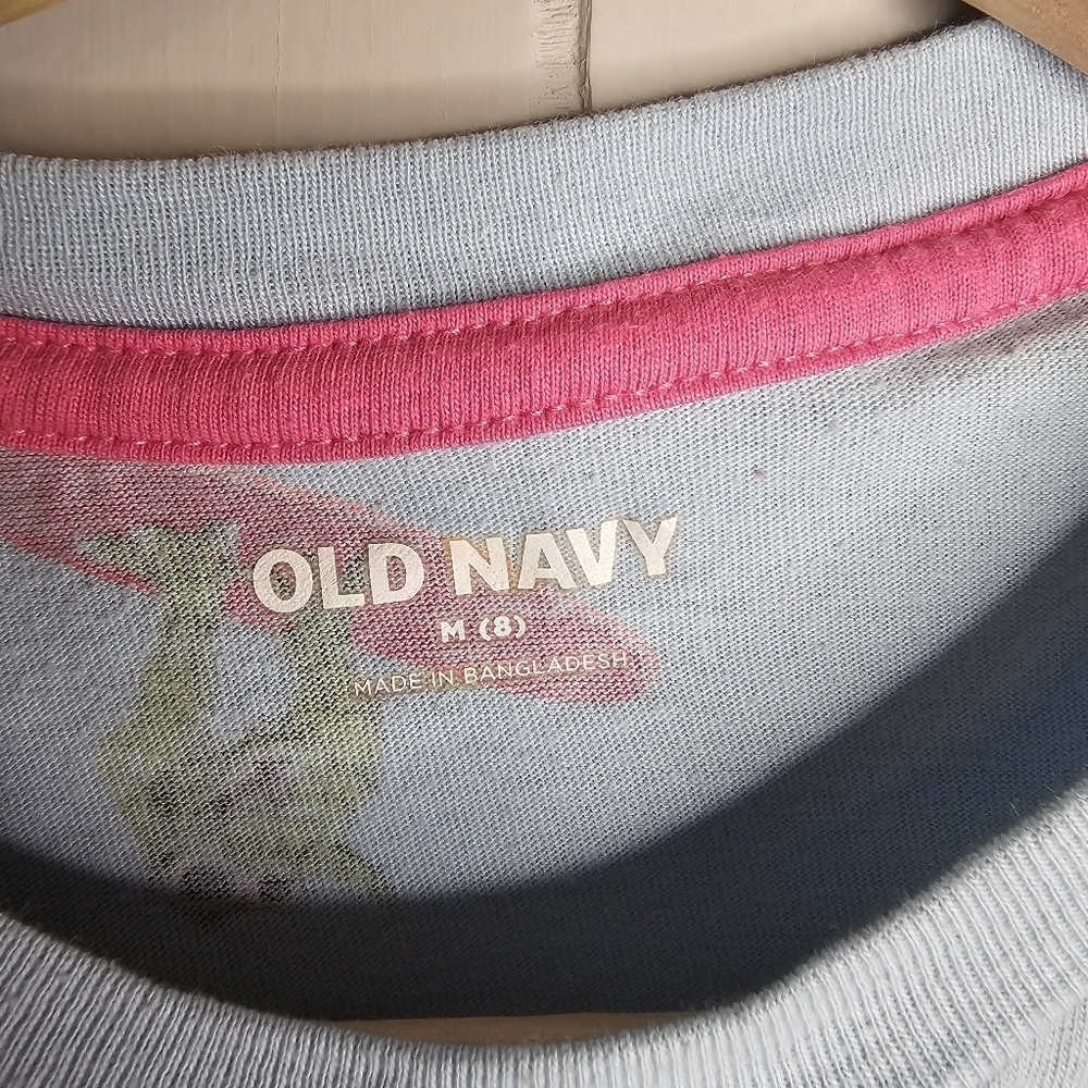 Boys Old Navy Blue T-shirt with Dinosaurs, Medium 8 - Picture 3 of 3